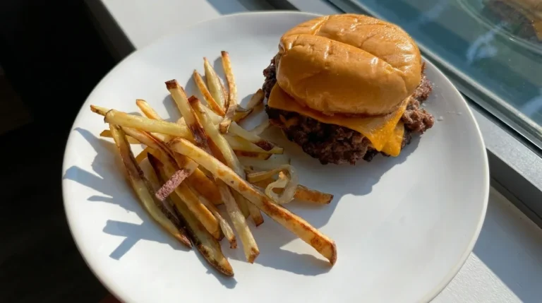 Homemade Smash Burger ans Homemade Fries