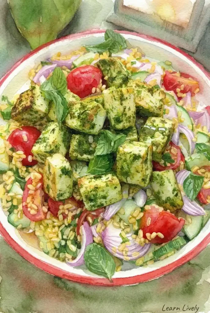 final High Protein Mung Bean Salad with Paneer