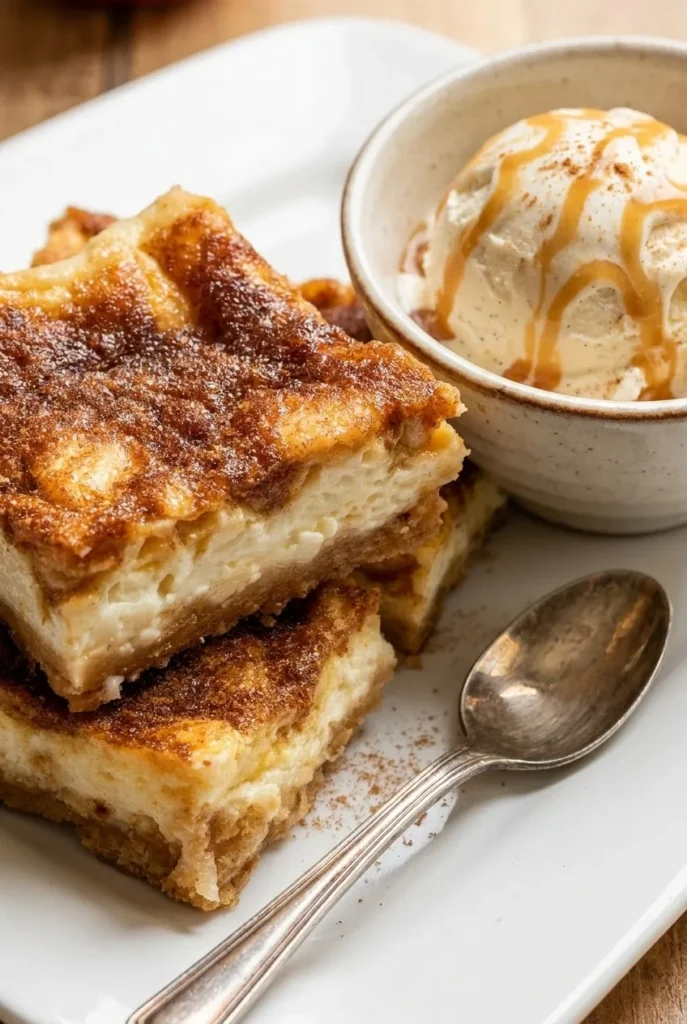 plated apple cinnamon bars