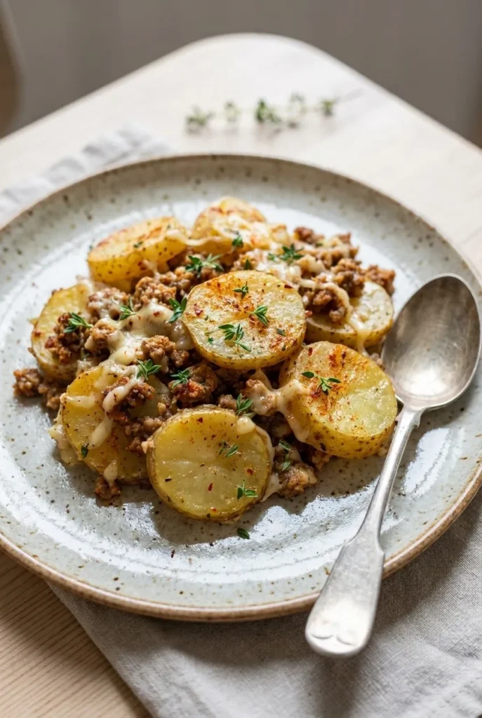 plated loaded potato bake