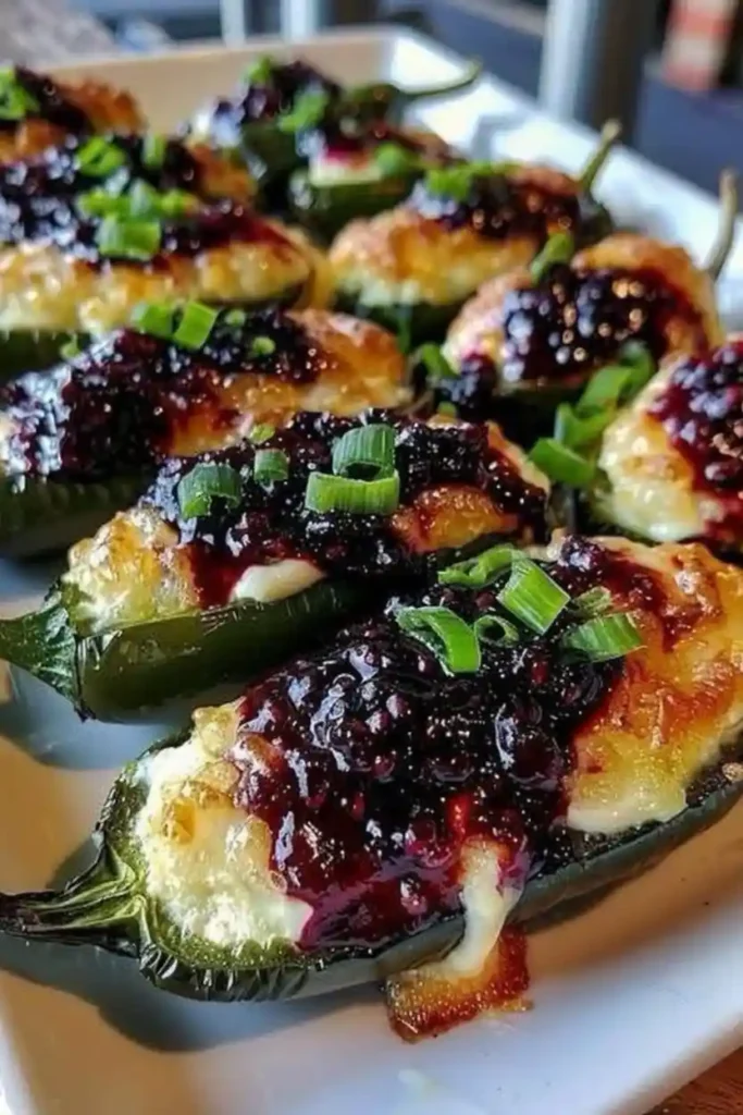 Blueberry & Brie Stuffed Jalapeños