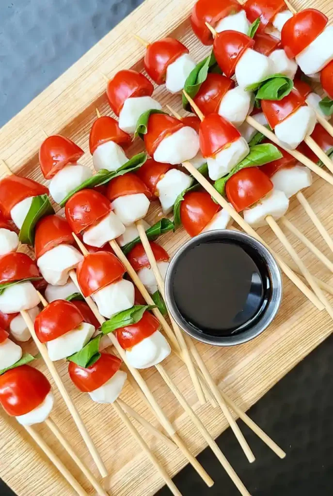 Caprese Skewers with Balsamic Glaze