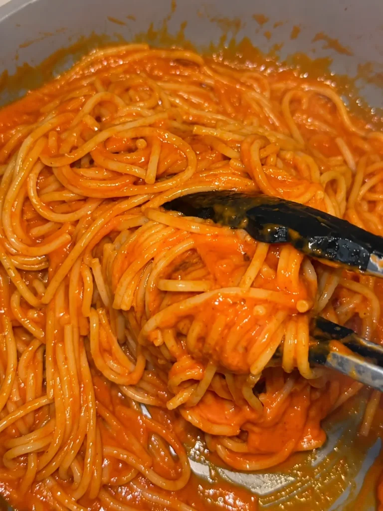 Cook-pasta-and-sauce
