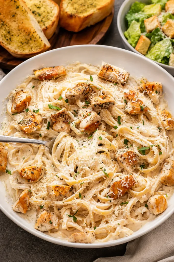 Creamy Chicken Fettuccine Alfredo Pasta Recipe