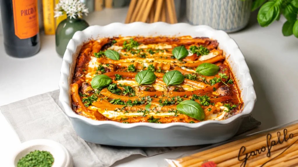 Italian Meatball Mozzarella Ziti Bake Recipe