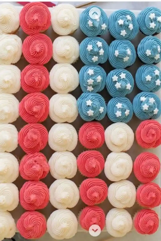 Patriotic Flag Cupcakes