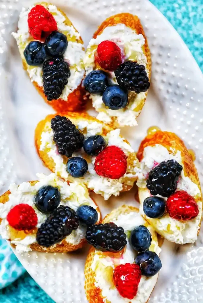 Ricotta Crostini with Summer Berries
