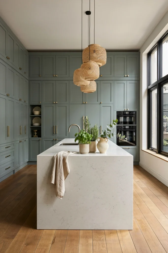 Elegant Green Kitchen