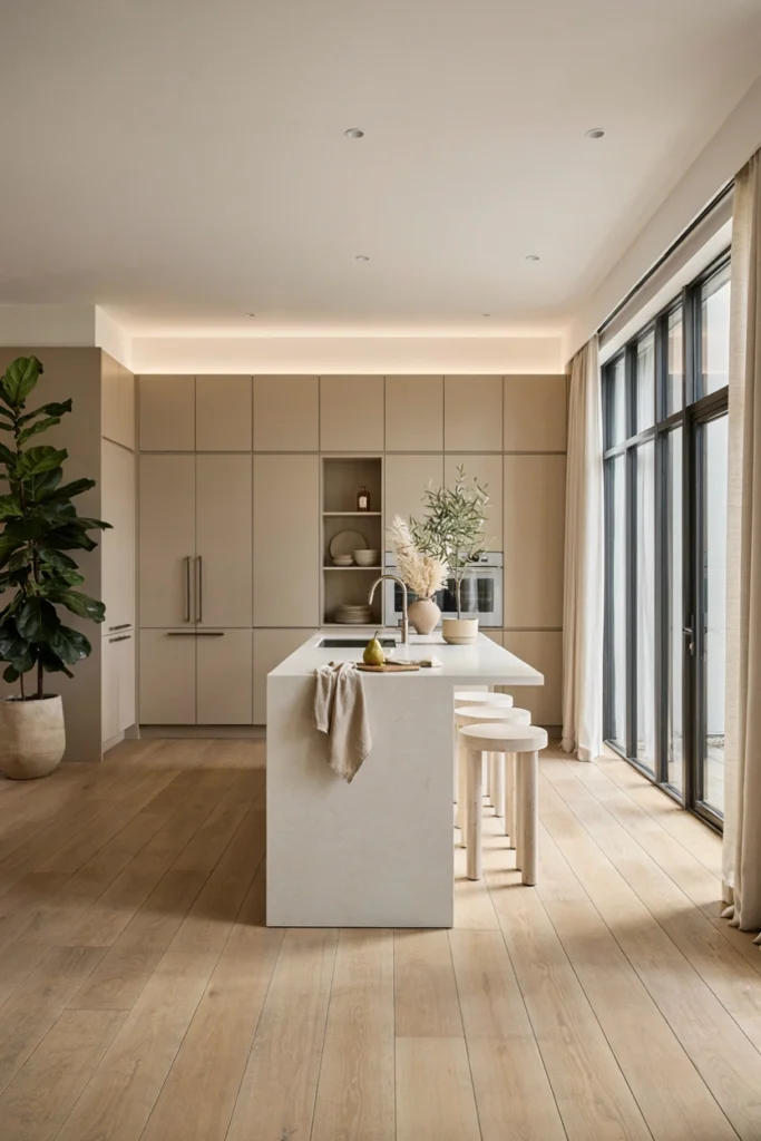 Minimalist Beige Kitchen