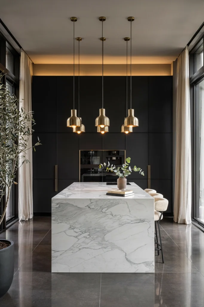 Modern Black Kitchen