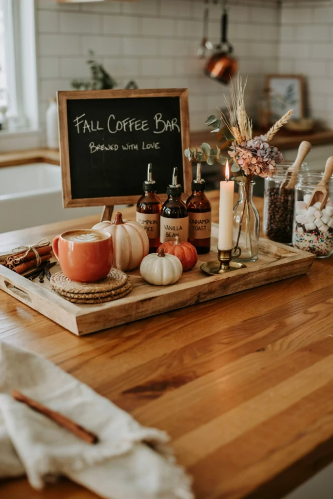 Cozy Pumpkin Coffee Station