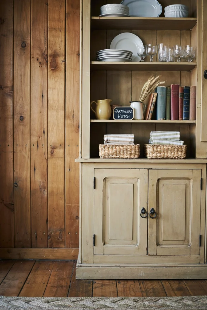 Farmhouse Hutch Vintage Storage Display